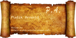 Pudik Arnold névjegykártya